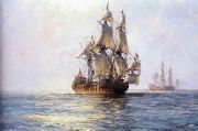 unknow artist Seascape, boats, ships and warships.90 Spain oil painting artist